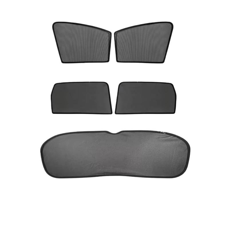 Autofenster Sonnenschutz Für VW Für Tiguan 5-Sitz Magnetische Auto Windows Sonnenschirme Passagier Privatsphäre Seite Windows Vorhänge Innen Zubehör Fensterfür Sonnenschutz(5PCS Side Back) von ZVZGPGKLTC