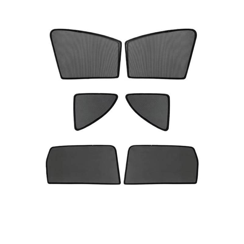 Autofenster Sonnenschutz Für VW Für Tiguan 5-Sitz Magnetische Auto Windows Sonnenschirme Passagier Privatsphäre Seite Windows Vorhänge Innen Zubehör Fensterfür Sonnenschutz(6PCS Whole Set) von ZVZGPGKLTC