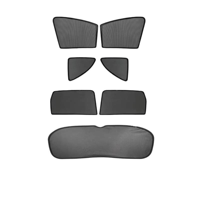 Autofenster Sonnenschutz Für VW Für Tiguan 5-Sitz Magnetische Auto Windows Sonnenschirme Passagier Privatsphäre Seite Windows Vorhänge Innen Zubehör Fensterfür Sonnenschutz(7PCS Whole Set) von ZVZGPGKLTC