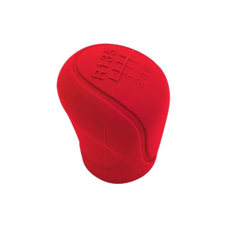 Schaltknauf für Autos Auto Innen Zubehör Für Manuelle Für 6 Gang Shifter Set Universal Silikon Shift Set Universal Anti-Slip Grip Protector Getriebeknauf(Red) von ZVZGPGKLTC
