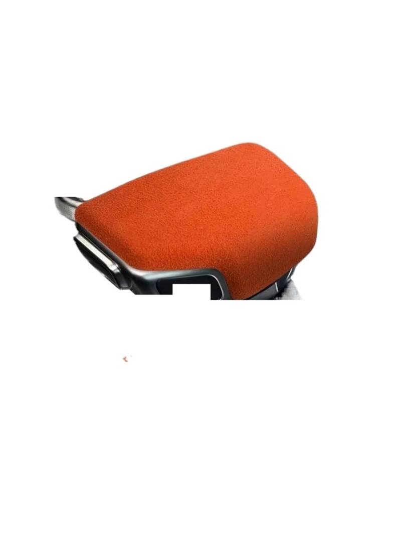 Schaltknauf für Autos Auto Innenräume Schalthebel Stick Shift Griff Knopf Abdeckung Shell Wildleder Für A4L A5 A8 Für Q5L Q6 Q7 q8 Zubehör Getriebeknauf(Orange) von ZVZGPGKLTC