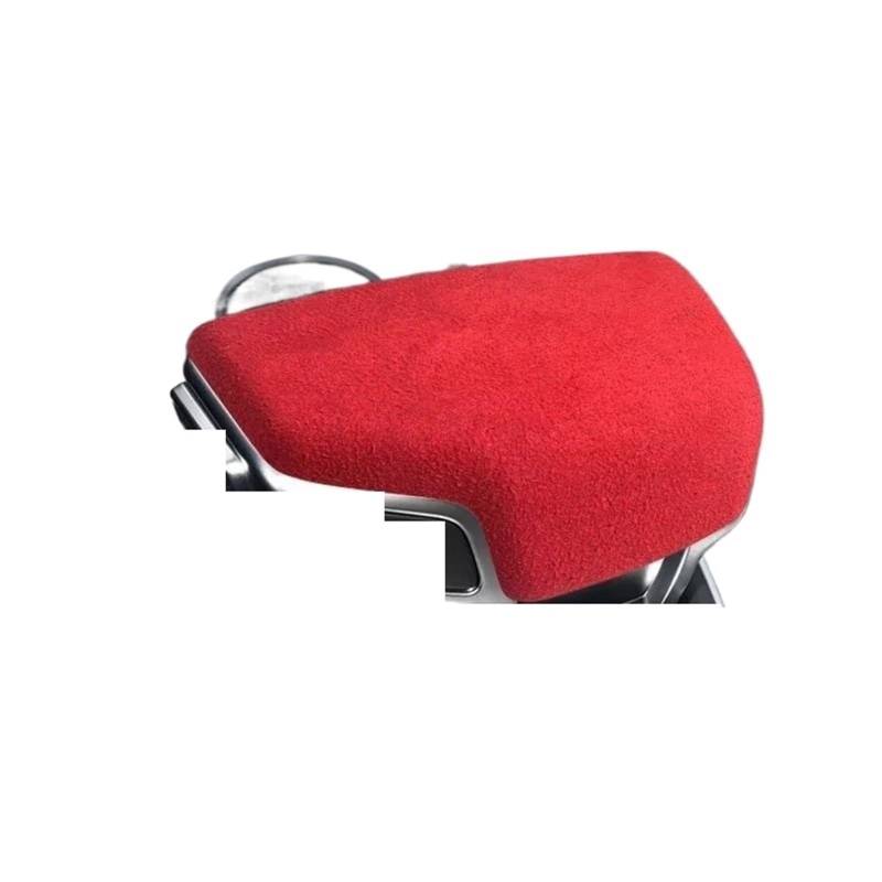 Schaltknauf für Autos Auto Innenräume Schalthebel Stick Shift Griff Knopf Abdeckung Shell Wildleder Für A4L A5 A8 Für Q5L Q6 Q7 q8 Zubehör Getriebeknauf(Red) von ZVZGPGKLTC