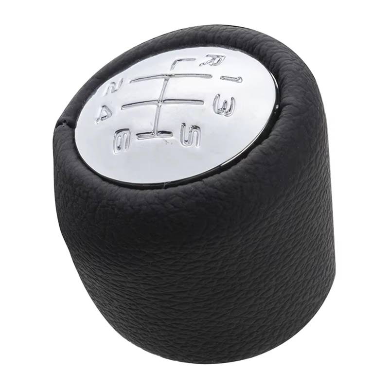 Schaltknauf für Autos Auto Leder Schaltknauf Hebel Stick Handball Kopf Für Laguna II 2 Für Mk2 2001-2007 6 Geschwindigkeit Chrom Kappe Schwarz Charakter Getriebeknauf von ZVZGPGKLTC