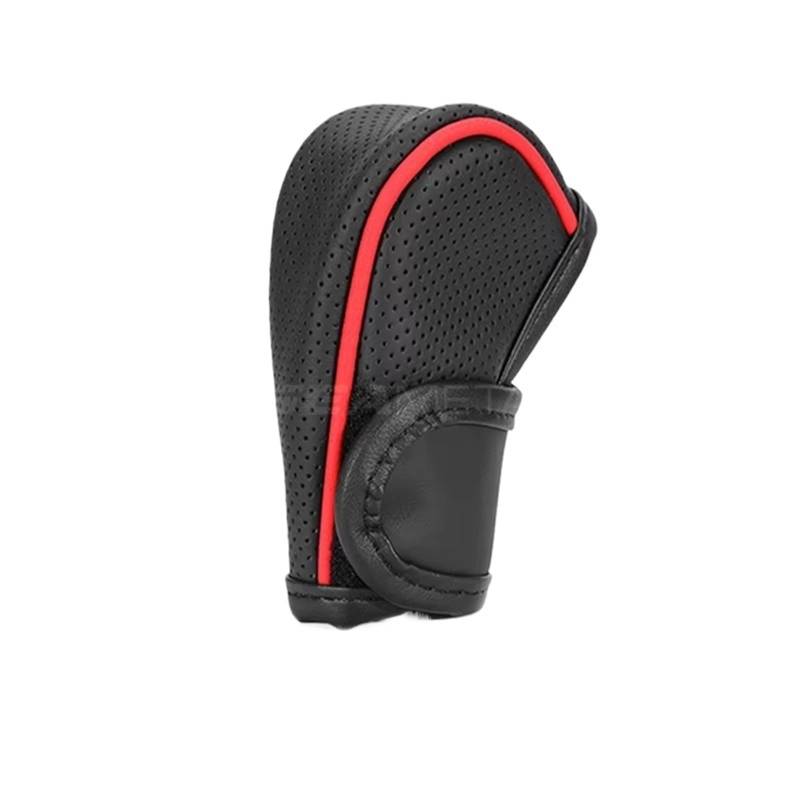 Schaltknauf für Autos Auto Schalthebel Abdeckung Leder Schalthebel Abdeckung Getriebe Schaltknauf Schützen Auto Übertragung Griff Stick Fall Styling Getriebeknauf(Style 2 Red) von ZVZGPGKLTC