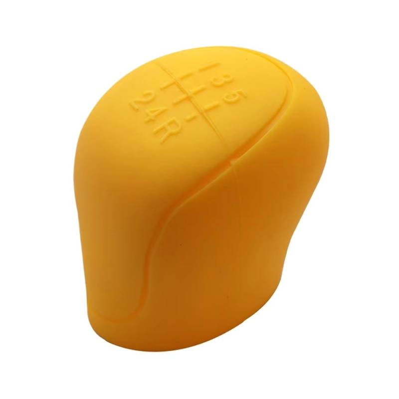 Schaltknauf für Autos Auto-Silikon-Schaltknauf-Abdeckung, Gangschaltung, Rutschfester Griff, Schutzabdeckungen, Manueller Auto-Innenraum-Zugriff, 5/6-Gang-Universal Getriebeknauf(5 Speed Yellow) von ZVZGPGKLTC