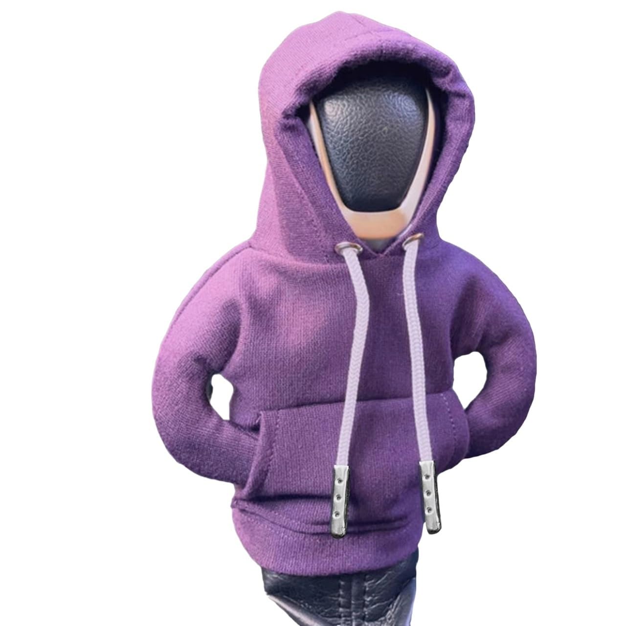 Schaltknauf für Autos Hoodie Auto Schalthebel Abdeckung Wechselhebel Sweatshirt Schalthebel Abdeckung Hoodie Schaltknauf Pullover Auto Innendekorationen Getriebeknauf(Purple) von ZVZGPGKLTC