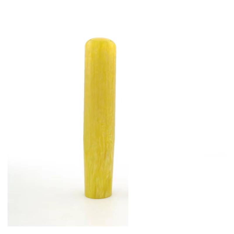 Schaltknauf für Autos Knopf Racing Styling Marmor Harz Schalthebel Kopf Auto Dekoration Teile Universal Pearl Long Stick Manuelle Auto Gangschaltung Getriebeknauf(Yellow) von ZVZGPGKLTC