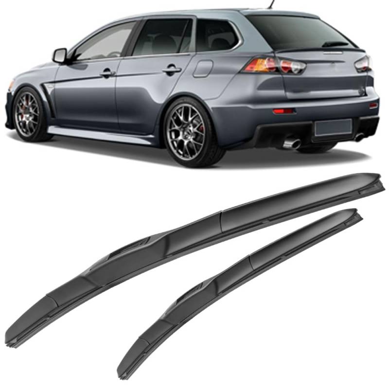 Auto Scheibenwischer für Mitsubishi Lancer Wagon 2008-2017 24"+16", Heckscheibenwischer Wischer Gummi Frontscheibenwischerblatt Wischerblatt Auto Zubehör von ZWBC