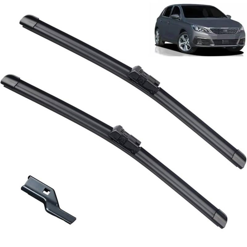 Auto Scheibenwischer für Peugeot 308SW T9 308 Estate 2014-2020 24"+18", Heckscheibenwischer Wischer Gummi Frontscheibenwischerblatt Wischerblatt Auto Zubehör von ZWBC