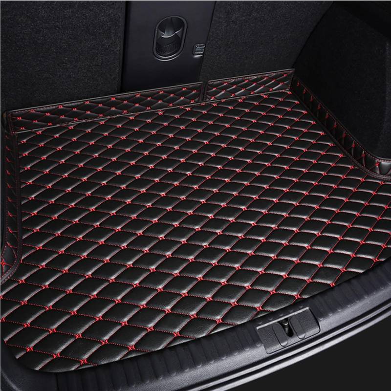 Kofferraummatte für Peugeot 408X (2023+), Auto Kofferraum Schutzmatte Gummi Kratzfest Wasserdicht Cargo Schutzmatte Auto Zubehör,Black-Red von ZWBC