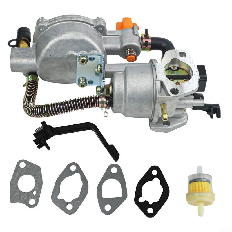 ZWEquipint Vergaser-Doppel-Kraftstoff-Umrüstsatz, für 168F Generator Erdgas, kompatibel mit GX200 170F 208CC 210CC 212Cc tragbaren Generatoren von ZWEquipint