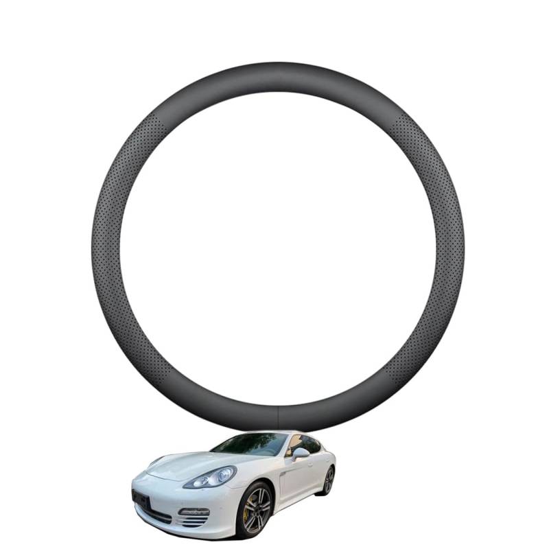 Lenkradbezug Mikrofaser Leder Auto für 970 2009-2014 Atmungsaktiv Lenkradschutz Anti-Rutsch Lenkradhülle für Sommer Winter Auto Zubehör Innenraum Schwarz,A von ZWJFDGQM