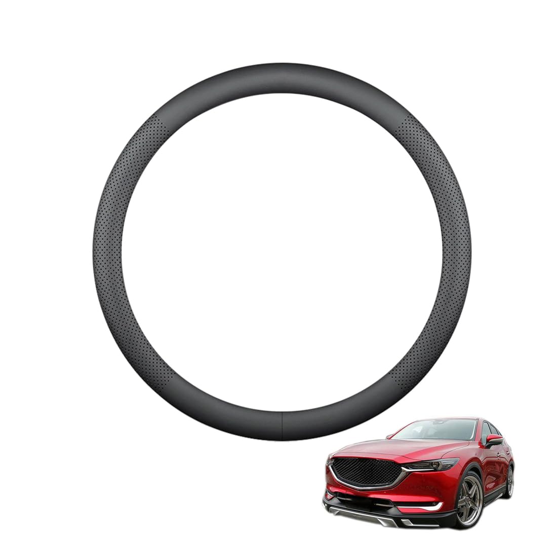Lenkradbezug Mikrofaser Leder Auto für CX-5 2017-2024 Atmungsaktiv Lenkradschutz Anti-Rutsch Lenkradhülle für Sommer Winter Auto Zubehör Innenraum Schwarz,A Lenkradbezug Mikrofaser Leder Auto für CX-5 2017-2024 Atmungsaktiv Lenkradschutz Anti-Rutsch Lenkradhülle für Sommer Winter Auto Zubehör Innenraum Schwarz,A von ZWJFDGQM