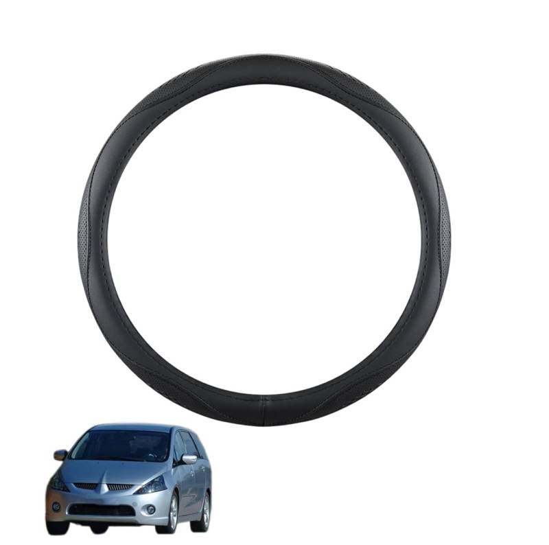 Lenkradbezug Mikrofaser Leder Auto für Grandis 2004-2011 Atmungsaktiv Lenkradschutz Anti-Rutsch Lenkradhülle für Sommer Winter Auto Zubehör Innenraum Schwarz,A von ZWJFDGQM
