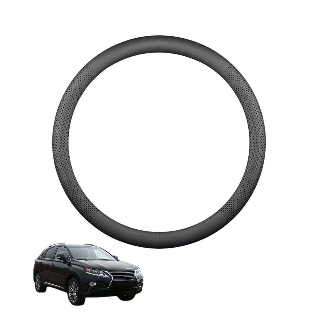 Lenkradbezug Mikrofaser Leder Auto für RX 3rd 2009-2015 Atmungsaktiv Lenkradschutz Anti-Rutsch Lenkradhülle für Sommer Winter Auto Zubehör Innenraum Schwarz,A Lenkradbezug Mikrofaser Leder Auto für RX 3rd 2009-2015 Atmungsaktiv Lenkradschutz Anti-Rutsch Lenkradhülle für Sommer Winter Auto Zubehör Innenraum Schwarz,A von ZWJFDGQM