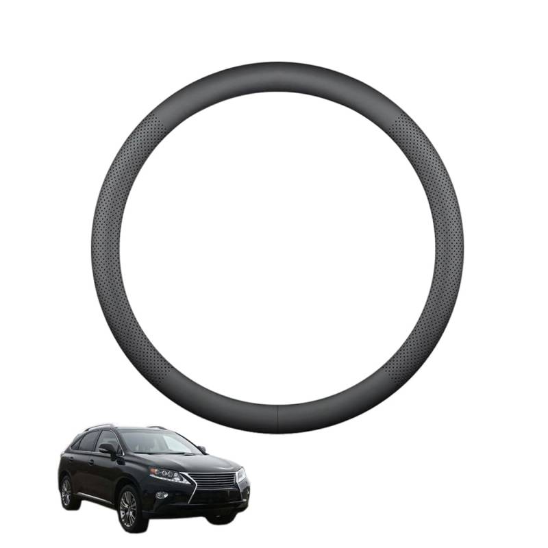 Lenkradbezug Mikrofaser Leder Auto für RX 3rd 2009-2015 Atmungsaktiv Lenkradschutz Anti-Rutsch Lenkradhülle für Sommer Winter Auto Zubehör Innenraum Schwarz,A von ZWJFDGQM