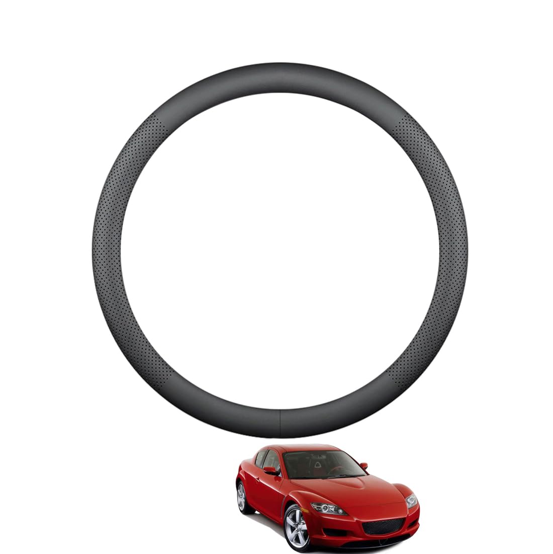 Lenkradbezug Mikrofaser Leder Auto für RX-8 2004-2012 Atmungsaktiv Lenkradschutz Anti-Rutsch Lenkradhülle für Sommer Winter Auto Zubehör Innenraum Schwarz,A Lenkradbezug Mikrofaser Leder Auto für RX-8 2004-2012 Atmungsaktiv Lenkradschutz Anti-Rutsch Lenkradhülle für Sommer Winter Auto Zubehör Innenraum Schwarz,A von ZWJFDGQM