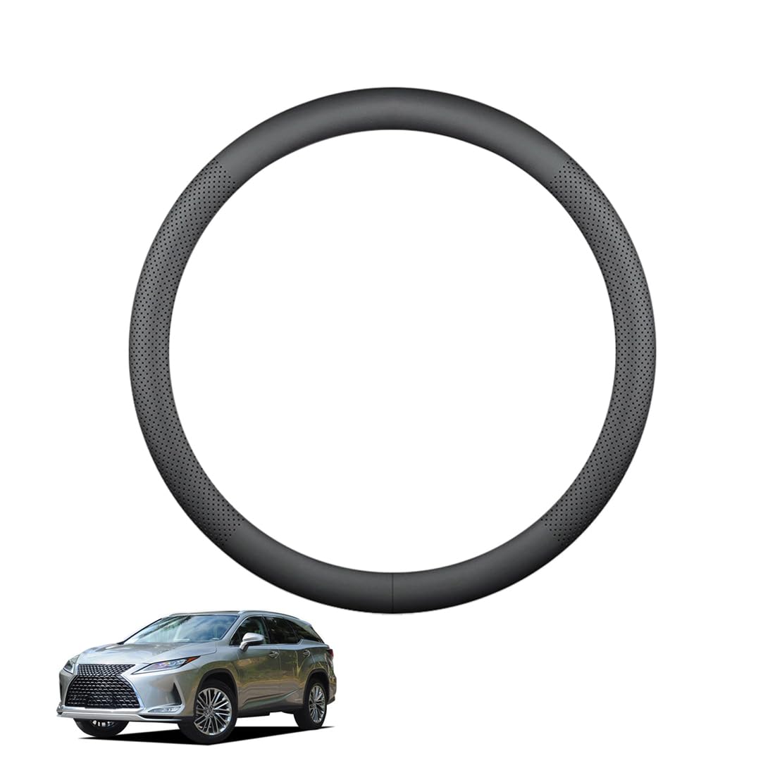 Lenkradbezug Mikrofaser Leder Auto für RX AL20 2016-2022 Atmungsaktiv Lenkradschutz Anti-Rutsch Lenkradhülle für Sommer Winter Auto Zubehör Innenraum Schwarz,A Lenkradbezug Mikrofaser Leder Auto für RX AL20 2016-2022 Atmungsaktiv Lenkradschutz Anti-Rutsch Lenkradhülle für Sommer Winter Auto Zubehör Innenraum Schwarz,A von ZWJFDGQM