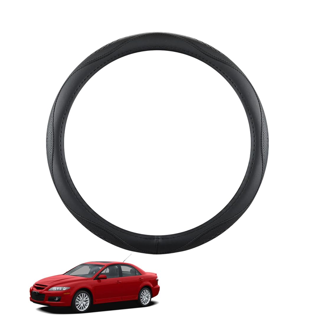 ZWJFDGQM Lenkradbezug Mikrofaser Leder Auto für Atenza GG1 2002-2007 Atmungsaktiv Lenkradschutz Anti-Rutsch Lenkradhülle für Sommer Winter Auto Zubehör Innenraum Schwarz,B ZWJFDGQM Lenkradbezug Mikrofaser Leder Auto für Atenza GG1 2002-2007 Atmungsaktiv Lenkradschutz Anti-Rutsch Lenkradhülle für Sommer Winter Auto Zubehör Innenraum Schwarz,B von ZWJFDGQM