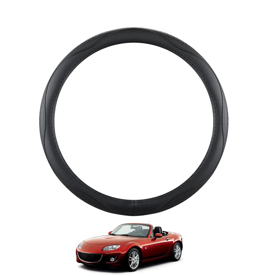 ZWJFDGQM Lenkradbezug Mikrofaser Leder Auto für MX-5 NC 2006-2014 Atmungsaktiv Lenkradschutz Anti-Rutsch Lenkradhülle für Sommer Winter Auto Zubehör Innenraum Schwarz,A ZWJFDGQM Lenkradbezug Mikrofaser Leder Auto für MX-5 NC 2006-2014 Atmungsaktiv Lenkradschutz Anti-Rutsch Lenkradhülle für Sommer Winter Auto Zubehör Innenraum Schwarz,A von ZWJFDGQM