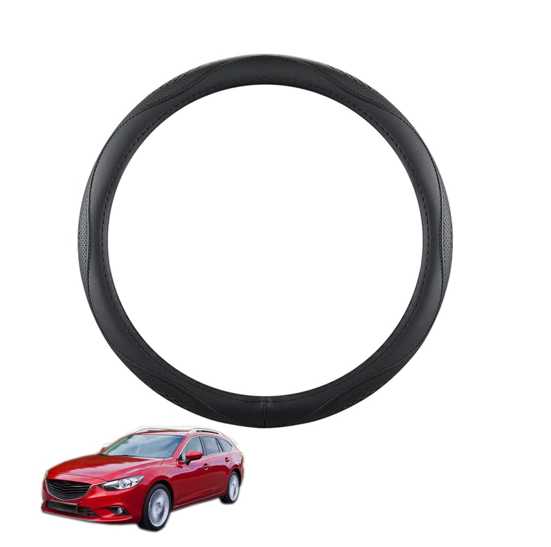 ZWJFDGQM Lenkradbezug Mikrofaser Leder Auto für Mazda6/Atenza 2014-2022 Atmungsaktiv Lenkradschutz Anti-Rutsch Lenkradhülle für Sommer Winter Auto Zubehör Innenraum Schwarz,B ZWJFDGQM Lenkradbezug Mikrofaser Leder Auto für Mazda6/Atenza 2014-2022 Atmungsaktiv Lenkradschutz Anti-Rutsch Lenkradhülle für Sommer Winter Auto Zubehör Innenraum Schwarz,B von ZWJFDGQM