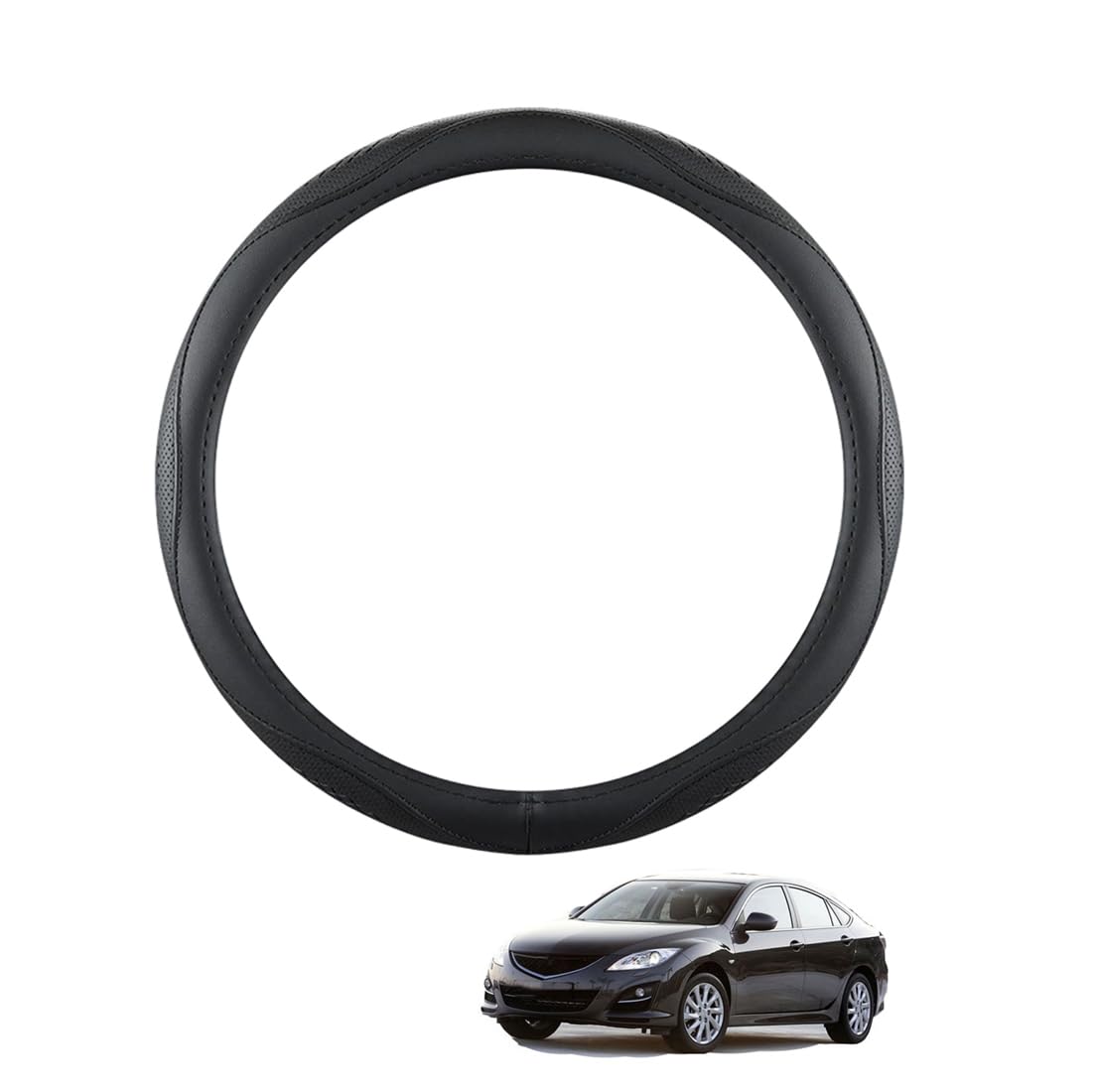 ZWJFDGQM Lenkradbezug Mikrofaser Leder Auto für Mazda6 GH 2008-2012 Atmungsaktiv Lenkradschutz Anti-Rutsch Lenkradhülle für Sommer Winter Auto Zubehör Innenraum Schwarz,B ZWJFDGQM Lenkradbezug Mikrofaser Leder Auto für Mazda6 GH 2008-2012 Atmungsaktiv Lenkradschutz Anti-Rutsch Lenkradhülle für Sommer Winter Auto Zubehör Innenraum Schwarz,B von ZWJFDGQM