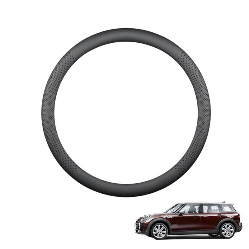 ZWJFDGQM Lenkradbezug Mikrofaser Leder Auto für Mini F54 Atmungsaktiv Lenkradschutz Anti-Rutsch Lenkradhülle für Sommer Winter Auto Zubehör Innenraum Schwarz,A von ZWJFDGQM