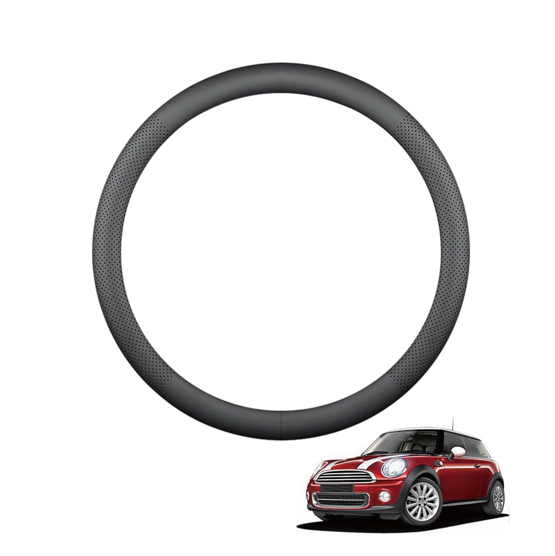 ZWJFDGQM Lenkradbezug Mikrofaser Leder Auto für R56 Atmungsaktiv Lenkradschutz Anti-Rutsch Lenkradhülle für Sommer Winter Auto Zubehör Innenraum Schwarz,A ZWJFDGQM Lenkradbezug Mikrofaser Leder Auto für R56 Atmungsaktiv Lenkradschutz Anti-Rutsch Lenkradhülle für Sommer Winter Auto Zubehör Innenraum Schwarz,A von ZWJFDGQM