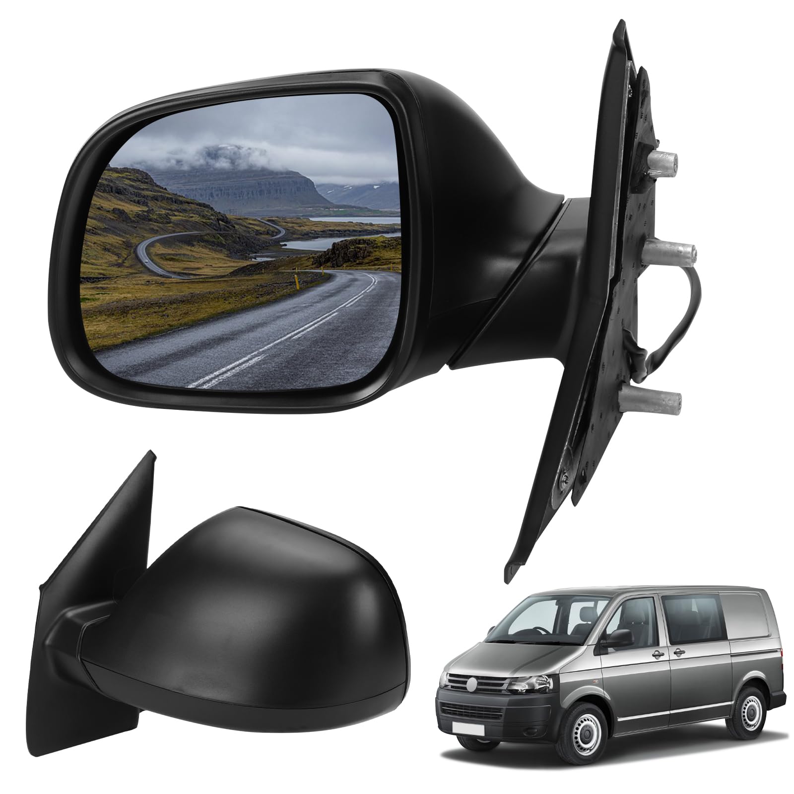 Außenspiegel Spiegel Ersatz für 2010-2014 VW T5 Elektrisch Links, Klappbar Außenspiegel Konvex Seitenspiegel Fahrerseite Beheizt Sphärischer Spiegel 7E1857507 Außenspiegel Spiegel Ersatz für 2010-2014 VW T5 Elektrisch Links, Klappbar Außenspiegel Konvex Seitenspiegel Fahrerseite Beheizt Sphärischer Spiegel 7E1857507 von ZWPARTS