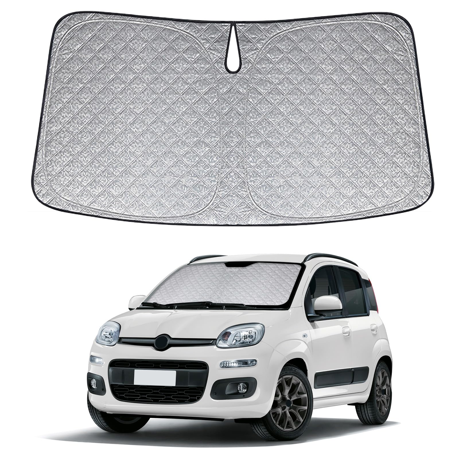 Auto Frontscheiben Sonnenblende Ersatz für FIAT Panda 2011-2024, Faltbarer Sonnenschutz für Auto Windschutzscheibe, um 99% UVR zu Blockieren und Ihr Fahrzeug Kühler zu Halten Auto Frontscheiben Sonnenblende Ersatz für FIAT Panda 2011-2024, Faltbarer Sonnenschutz für Auto Windschutzscheibe, um 99% UVR zu Blockieren und Ihr Fahrzeug Kühler zu Halten von ZWPARTS