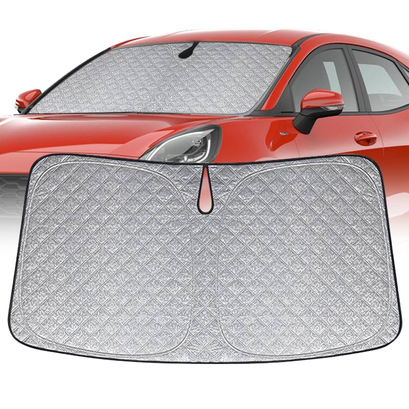 Auto Frontscheiben Sonnenblende Ersatz für Ford Puma 2019-2024, Faltbarer Sonnenschutz für Auto Windschutzscheibe, um 99% UVR zu Blockieren und Ihr Fahrzeug Kühler zu Halten von ZWPARTS