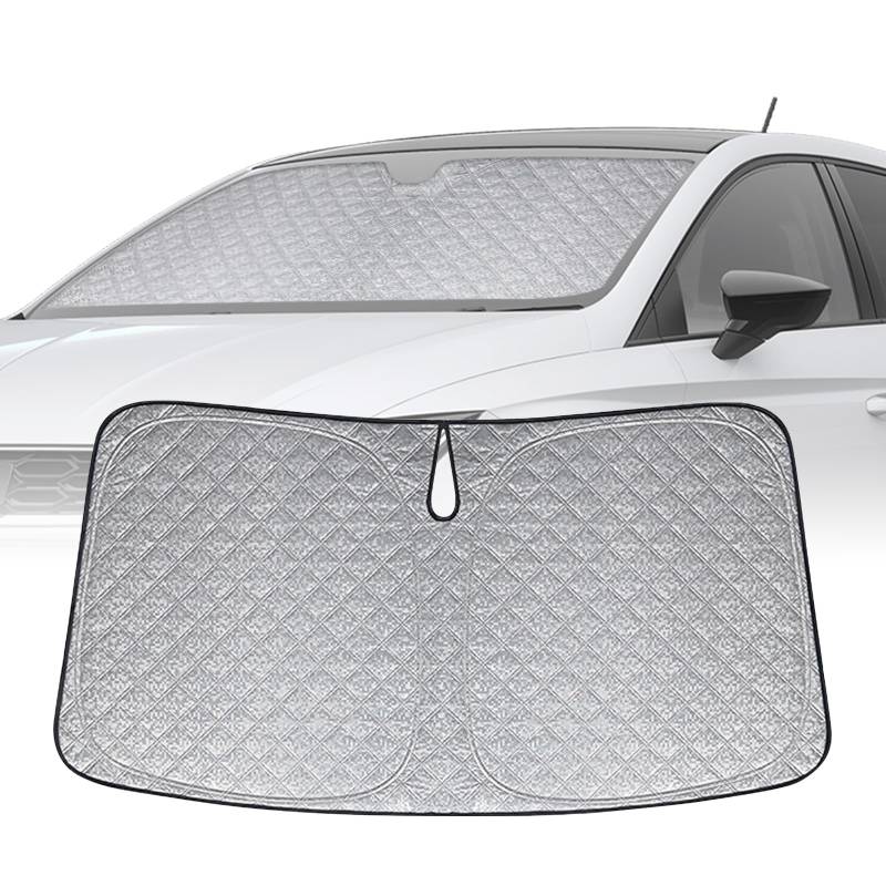 Auto Frontscheiben Sonnenblende Ersatz für Seat Ibiza MK5 2017-2024, Faltbarer Sonnenschutz für Auto Windschutzscheibe, um 99% UVR zu Blockieren und Ihr Fahrzeug Kühler zu Halten von ZWPARTS