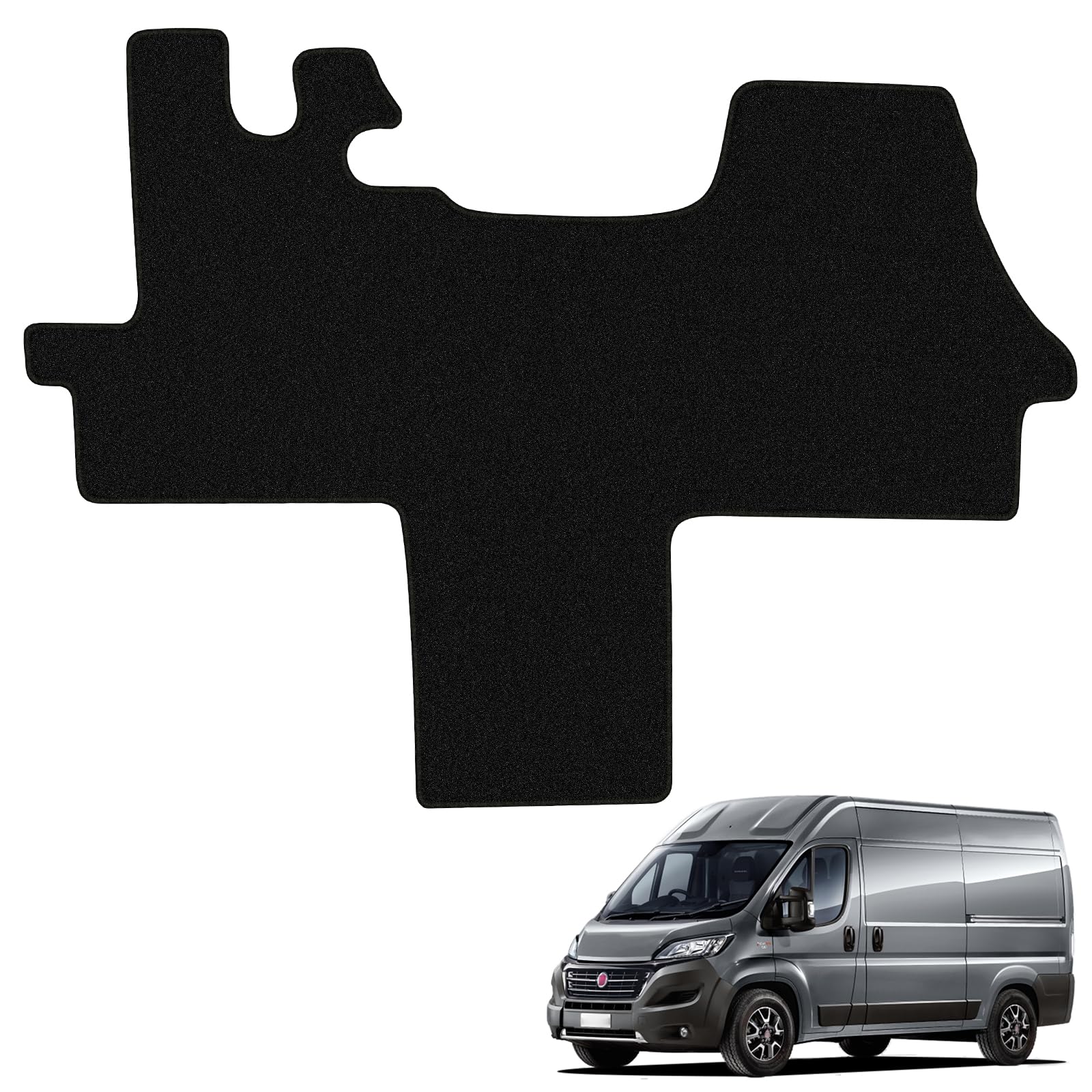 Auto Fußmatten Ersatz für FIAT Ducato/Peugeot Boxer/Citroen Jumper 2006-2024, Premium Fussmatten Sitz Vorn Classic Schwarz Auto Teppiche Passform Auto Fußmatten Ersatz für FIAT Ducato/Peugeot Boxer/Citroen Jumper 2006-2024, Premium Fussmatten Sitz Vorn Classic Schwarz Auto Teppiche Passform von ZWPARTS