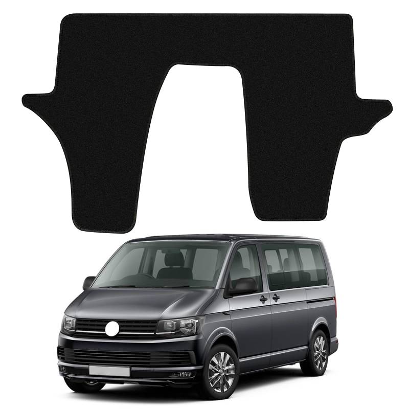 Auto Fußmatten Ersatz für VW T5 2003-2015/T6 2015-2024 3 Sitzer, Premium Fussmatten Sitz Vorn Classic Schwarz Auto Teppiche Passform von ZWPARTS