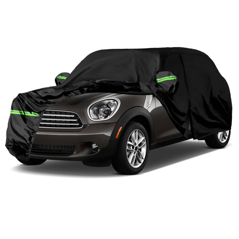 Autoabdeckung Passend für Mini Countryman R60 (2010-2016)/Mini Paceman R61 (2012-2016), wasserdichte Vollgarage Autoplane mit Reißverschlusstür für Schnee, Regen, Allwetterschutz von ZWPARTS