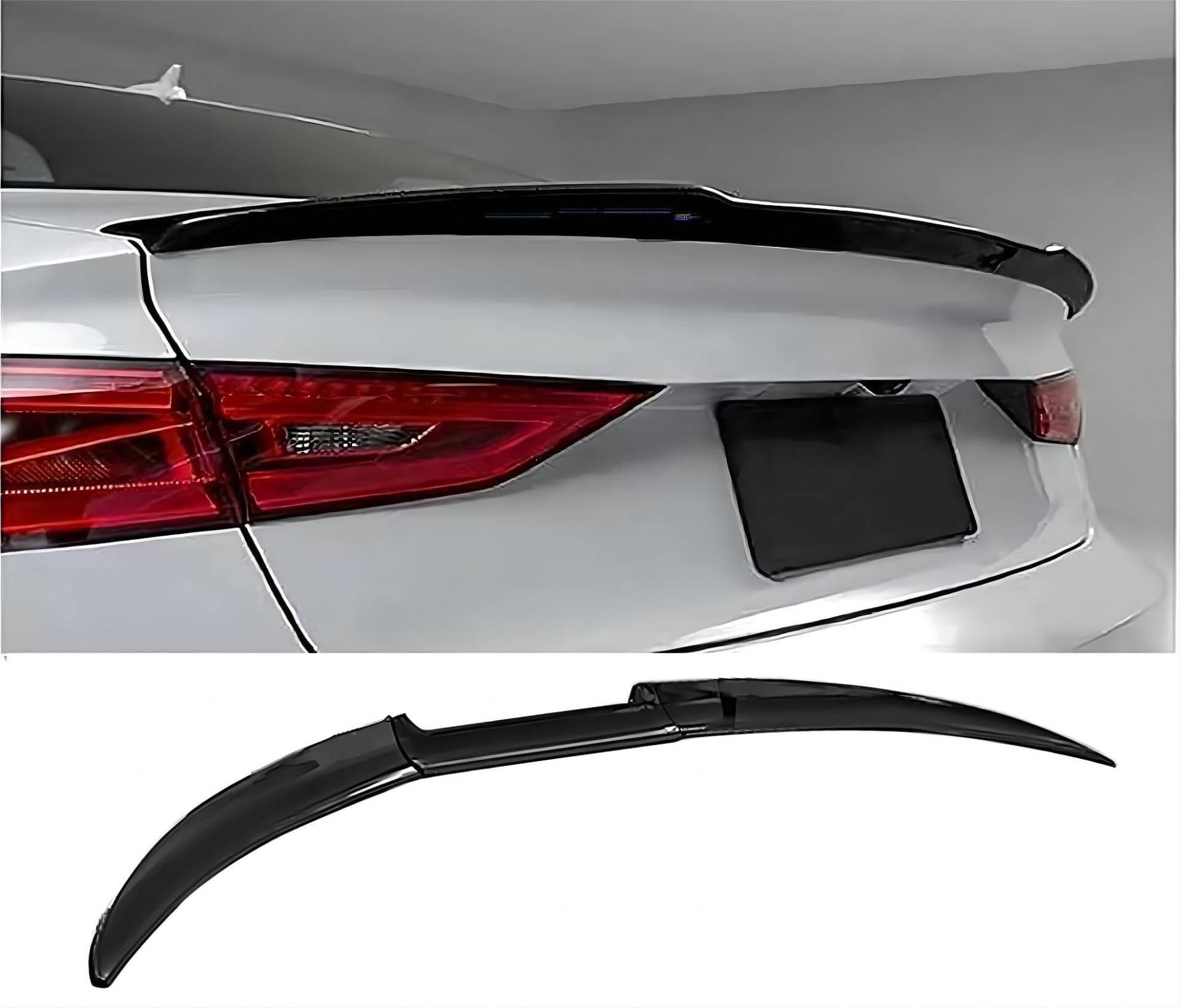 Auto Heckspoiler Flügel für Audi A4 Sedan B8 B7 B6 B5 8D 8E2 8EC 8K,Auto Kofferraumdeckel Spoiler Umrüstung Körper Zubehör,Bright Black von ZXBL