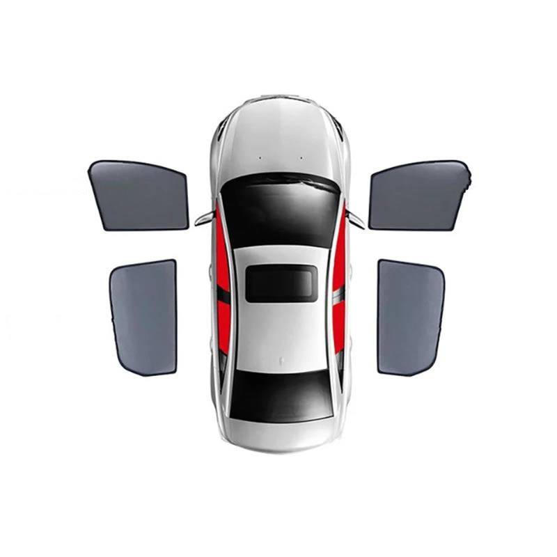 Auto Seitenfenster Sonnenschutz für Mazda Angkesaila Hatchback 2013-2018, Sonnenblenden Visier Windschutzscheibe Block UV-Strahlenschutz Schutz Vorhang,4 PCS Front Rear von ZXBL