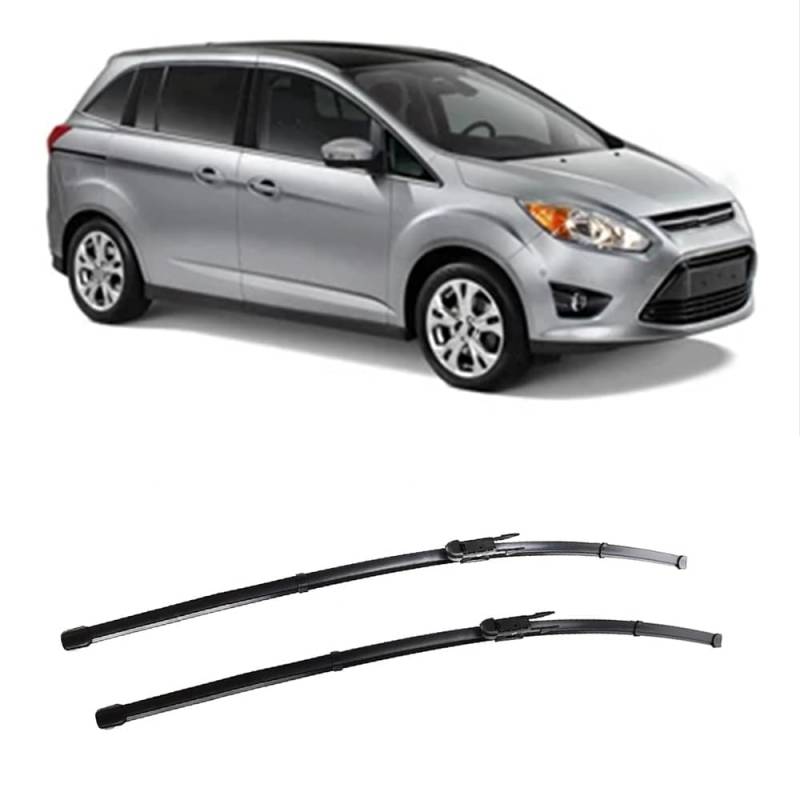 Scheibenwischer Ersatz Gummi für Ford C-Max Grand C-Max 2010-2023 28"+26", Windschutzscheibe Vordere Wischerblätter Windschutzscheibe Frontscheibe Zubehör von ZXBL