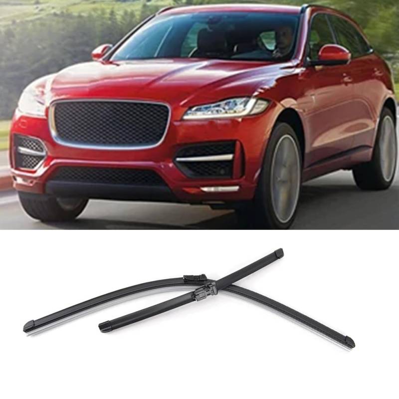 Scheibenwischer Ersatz Gummi für Jaguar F-Pace X761 2015-2023 26"+19", Windschutzscheibe Vordere Wischerblätter Windschutzscheibe Frontscheibe Zubehör von ZXBL