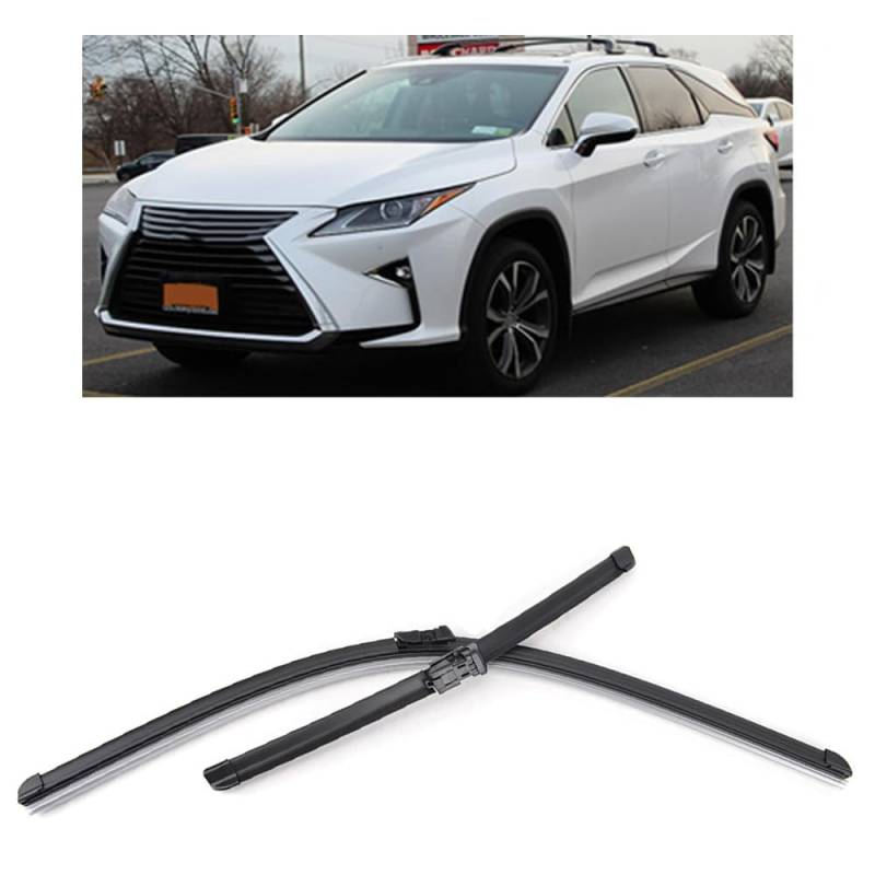 Scheibenwischer Ersatz Gummi für Lexus RX350 AL20 2016-2020 26"+22", Windschutzscheibe Vordere Wischerblätter Windschutzscheibe Frontscheibe Zubehör von ZXBL