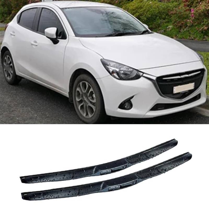 Scheibenwischer Ersatz Gummi für Mazda 2 Mazda2 Demio DJ DL 2014-2023 22"+17", Windschutzscheibe Vordere Wischerblätter Windschutzscheibe Frontscheibe Zubehör von ZXBL