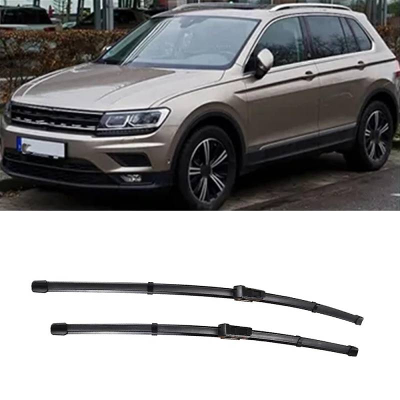 Scheibenwischer Ersatz Gummi für Tiguan MK2 2017-2023 26"+21", Windschutzscheibe Vordere Wischerblätter Windschutzscheibe Frontscheibe Zubehör von ZXBL