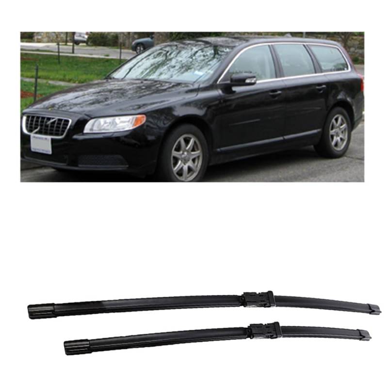 Scheibenwischer Ersatz Gummi für Volvo V70 MK3 2008-2016 26''+20", Windschutzscheibe Vordere Wischerblätter Windschutzscheibe Frontscheibe Zubehör von ZXBL