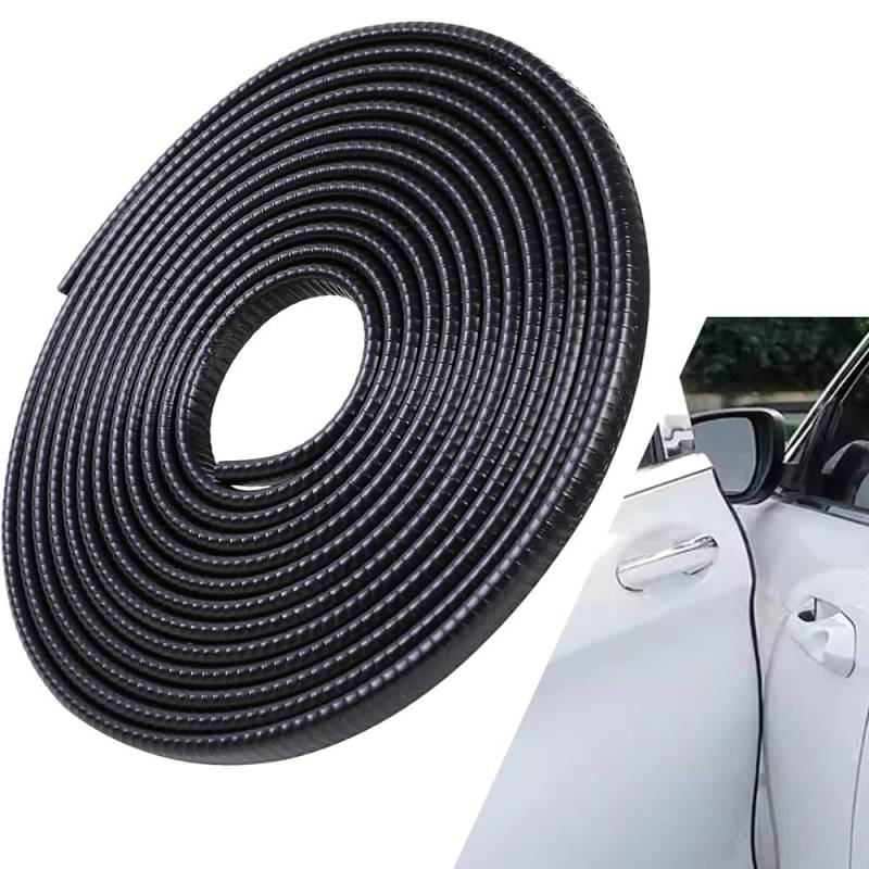 ZXCVDF 10M Autotür Kantenschutz für FIAT Abarth 595 312 I 2012-2024,U-Form Kantenschutz Gummi Fensterdichtung Gummiprofil Passend Kantenschutz für Bleche,Black von ZXCVDF