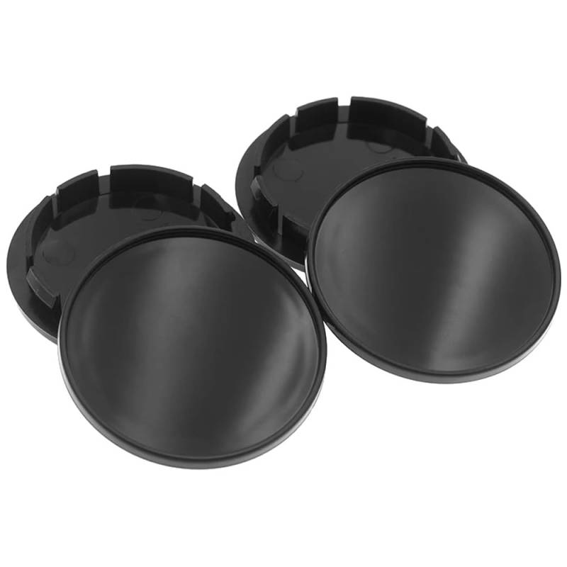 ZXCVDF 4 Stück Nabendeckel 55mm für VW Golf 4 Golf 4 Variant Radnabenkappen Felgendeckel Nabenkappen Schutzzubehör dekorative Autoreifen-Felgenzubehör,Black von ZXCVDF