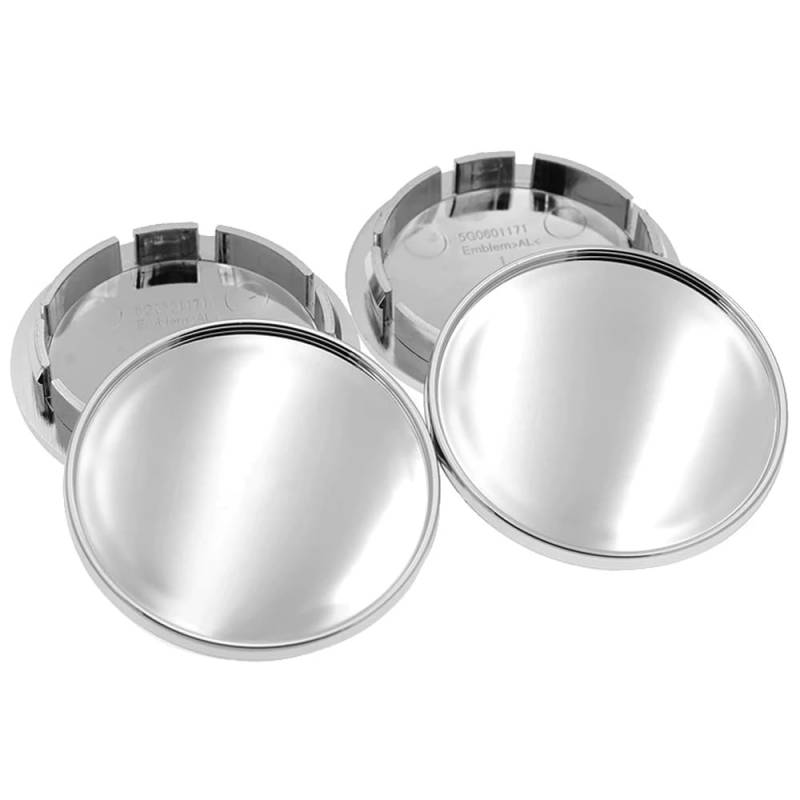 ZXCVDF 4 Stück Nabendeckel 55mm für VW Polo 6 N/6 N2 1994-2001 Radnabenkappen Felgendeckel Nabenkappen Schutzzubehör dekorative Autoreifen-Felgenzubehör,Silver von ZXCVDF
