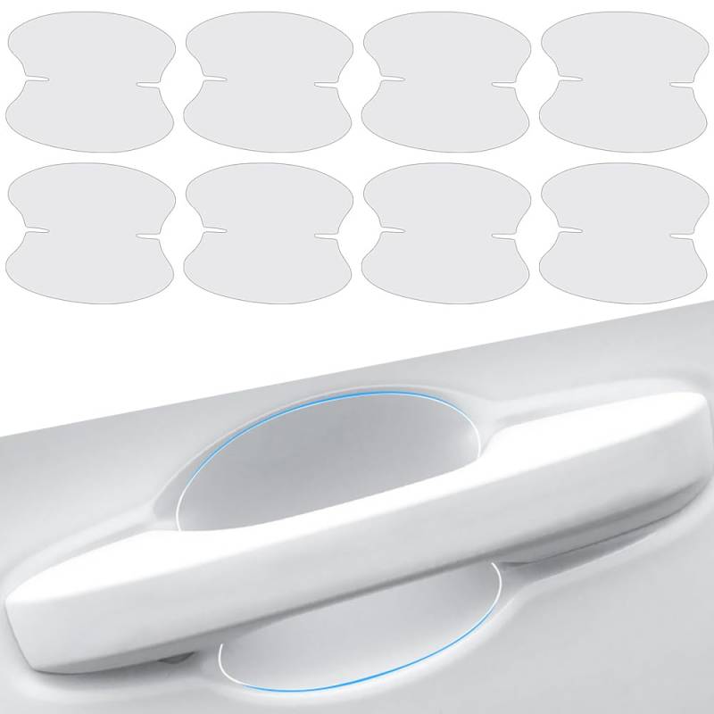 ZXCVDF 8 Stück Auto Türgriff Schutzfolie für Hyundai Bayon I 2021-2024,TPU Lackschutzfolie Transparent Auto Türgriff Aufkleber Autotür-Griffmulden Auto Kratzschutz,Transparent von ZXCVDF
