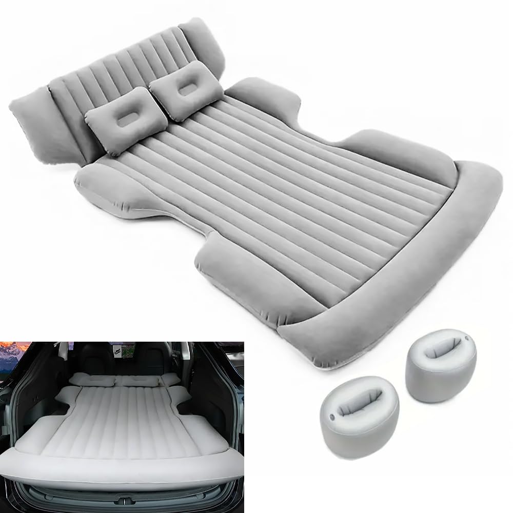 ZXCVDF Auto Matratze Kofferraum für Jeep Wrangler IV Unlimited (JL) | 2017-2023,Auto Luftmatratze Thickened Camping Aufblasbare Matratze Aufblasbares Bett für SUV MPV Back Seat and Boot,Grey von ZXCVDF