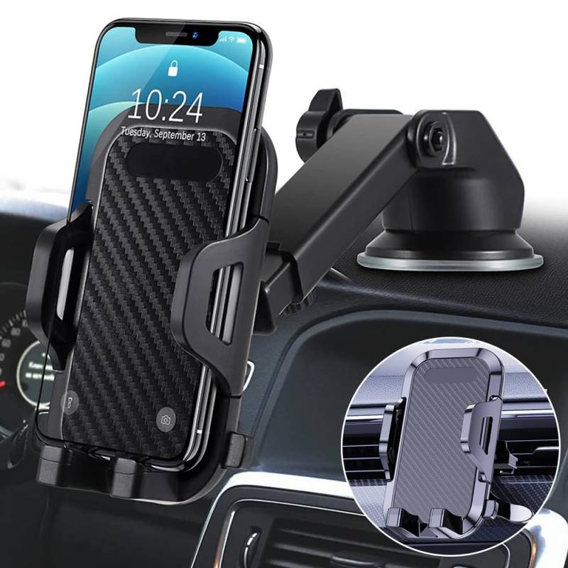 ZXCVDF Handyhalterung Auto für VW ID.4 Typ GTX ab Bj.2021,3 in 1 Kfz Handyhalterung für Smartphone Saugnapf & Lüftung 360° Drehbar Anti-Rutsch Weicher Silikon Schutz von ZXCVDF