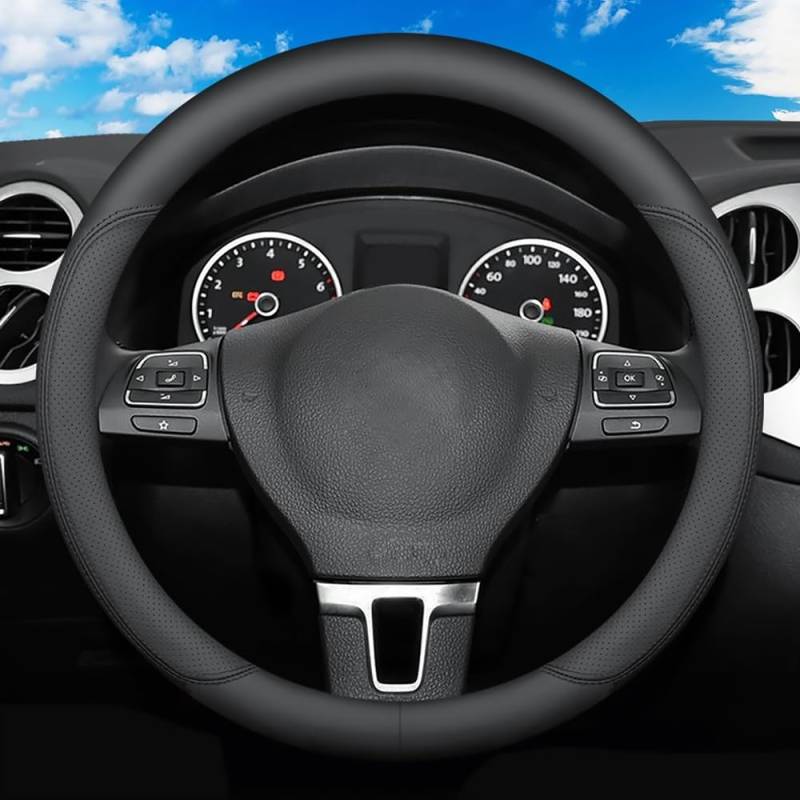 ZXCVDF Lenkradbezug Auto für BMW 2er Gran Tourer 1 (I) F46 I 2015-2022,Mikrofaser Leder Lenkradhülle 37-38cm/15'' Lenkradhülle für Sommer & Winter Anti Rutsch Lenkradabdeckung Lenkradschoner von ZXCVDF